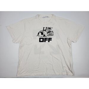 OFF-WHITE Mens World Caterpillar Bulldozer Shirt XL Fits Xxl